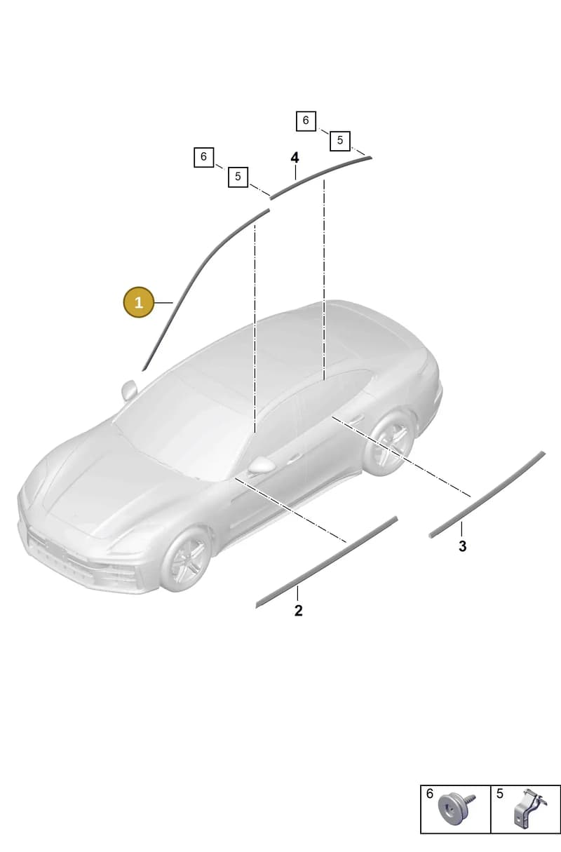 971853102CV09 — Porsche Panamera (2023-) diagram p62810100, position 1