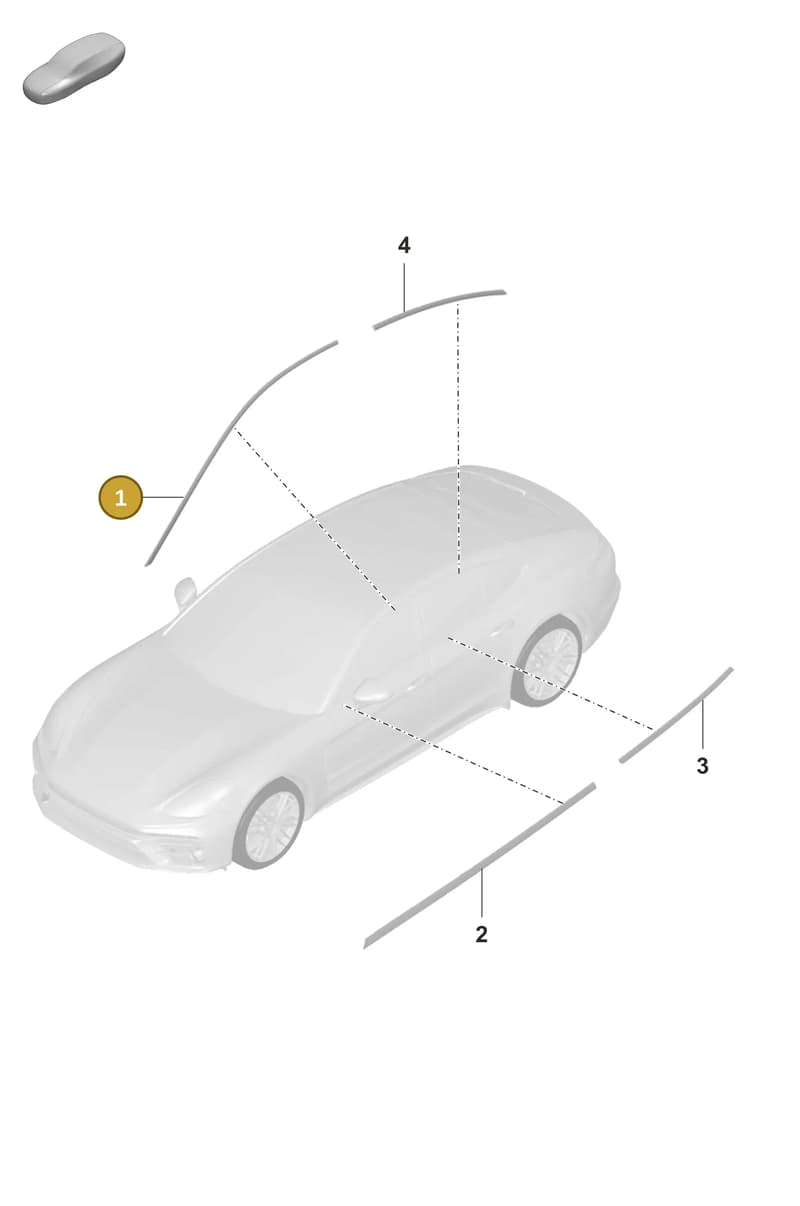 971853102D03C — Porsche Panamera (2020-2023) diagram p58810200, position 1
