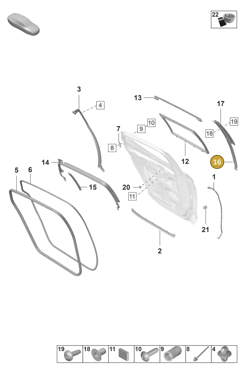 971853289D — Porsche Panamera (2020-2023) diagram p58804270, position 16