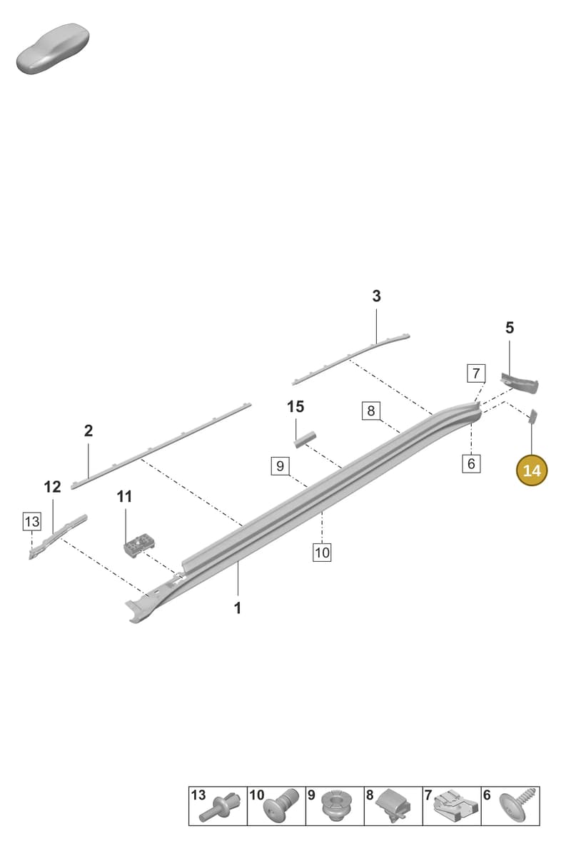 971853609OK1 — Porsche Panamera (2020-2023) diagram p58810100, position 14