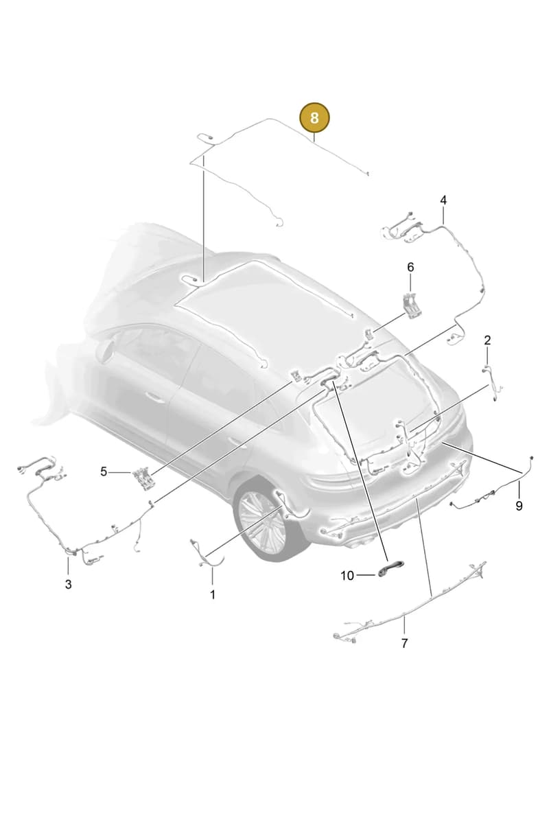 971853675J — Porsche Macan (2018-2022) diagram p52000170, position 8