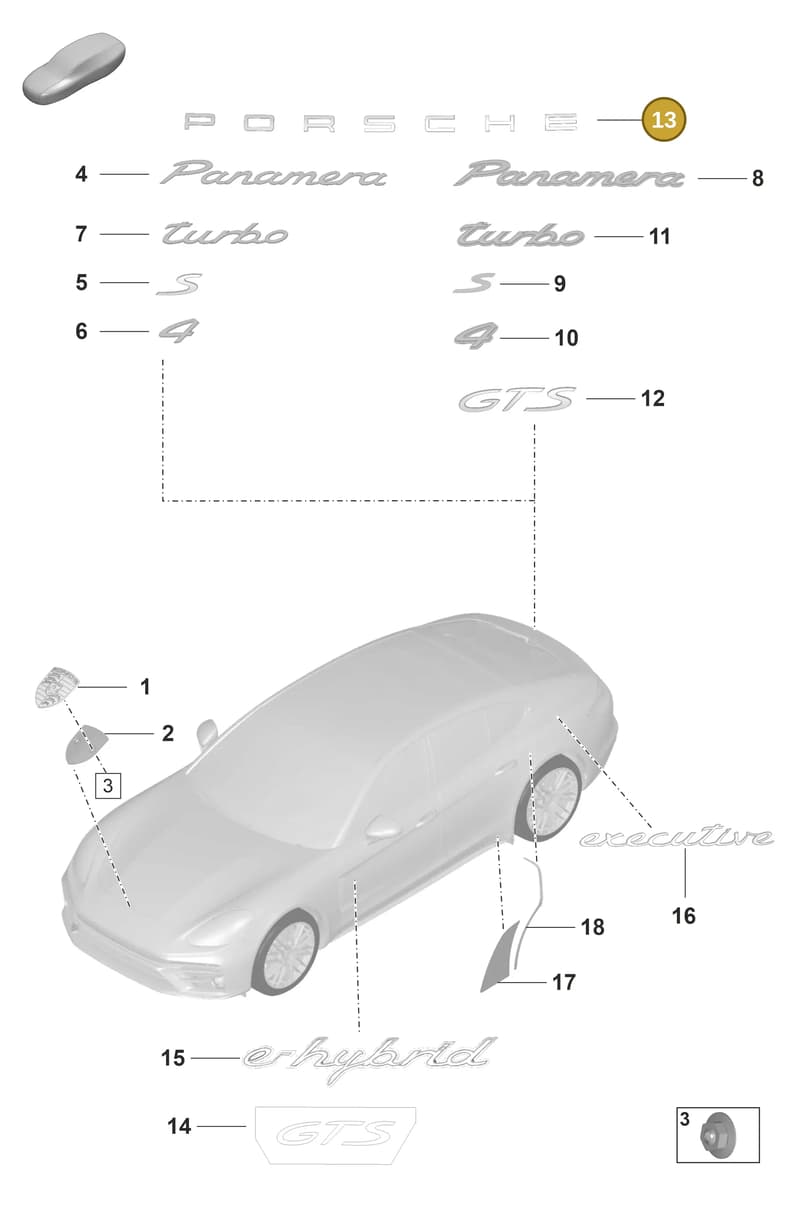 971853687 — Porsche Panamera (2020-2023) diagram p58810000, position 13