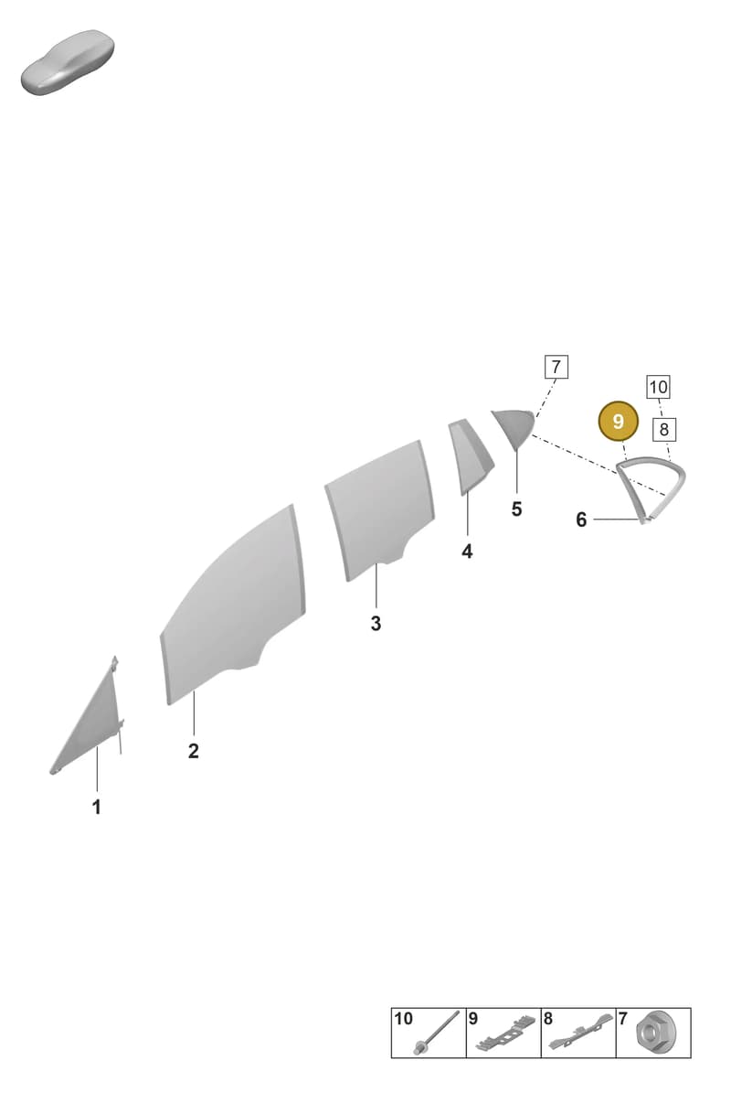 971853730 — Porsche Panamera (2020-2023) diagram p58805300, position 9