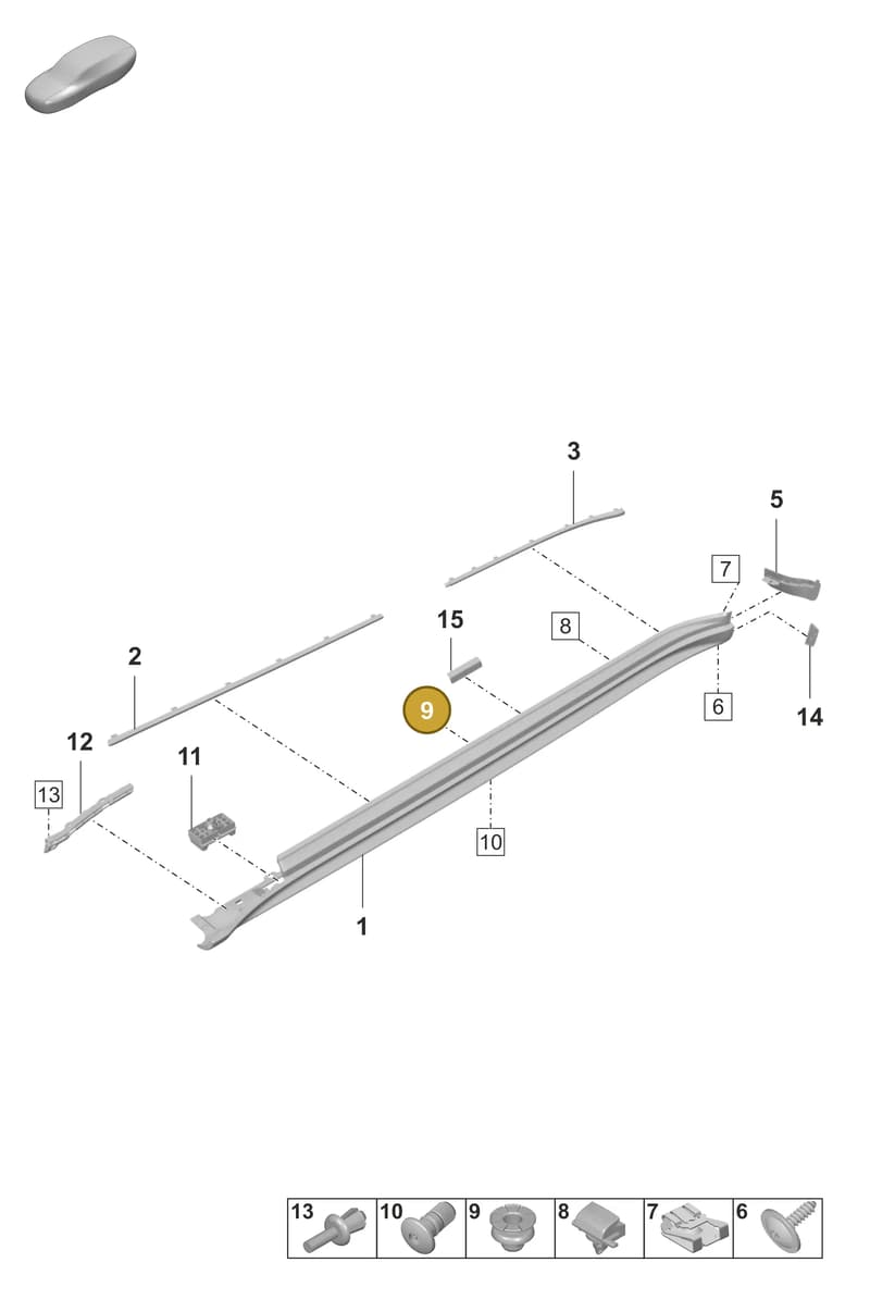 971853802 — Porsche Panamera (2020-2023) diagram p58810100, position 9