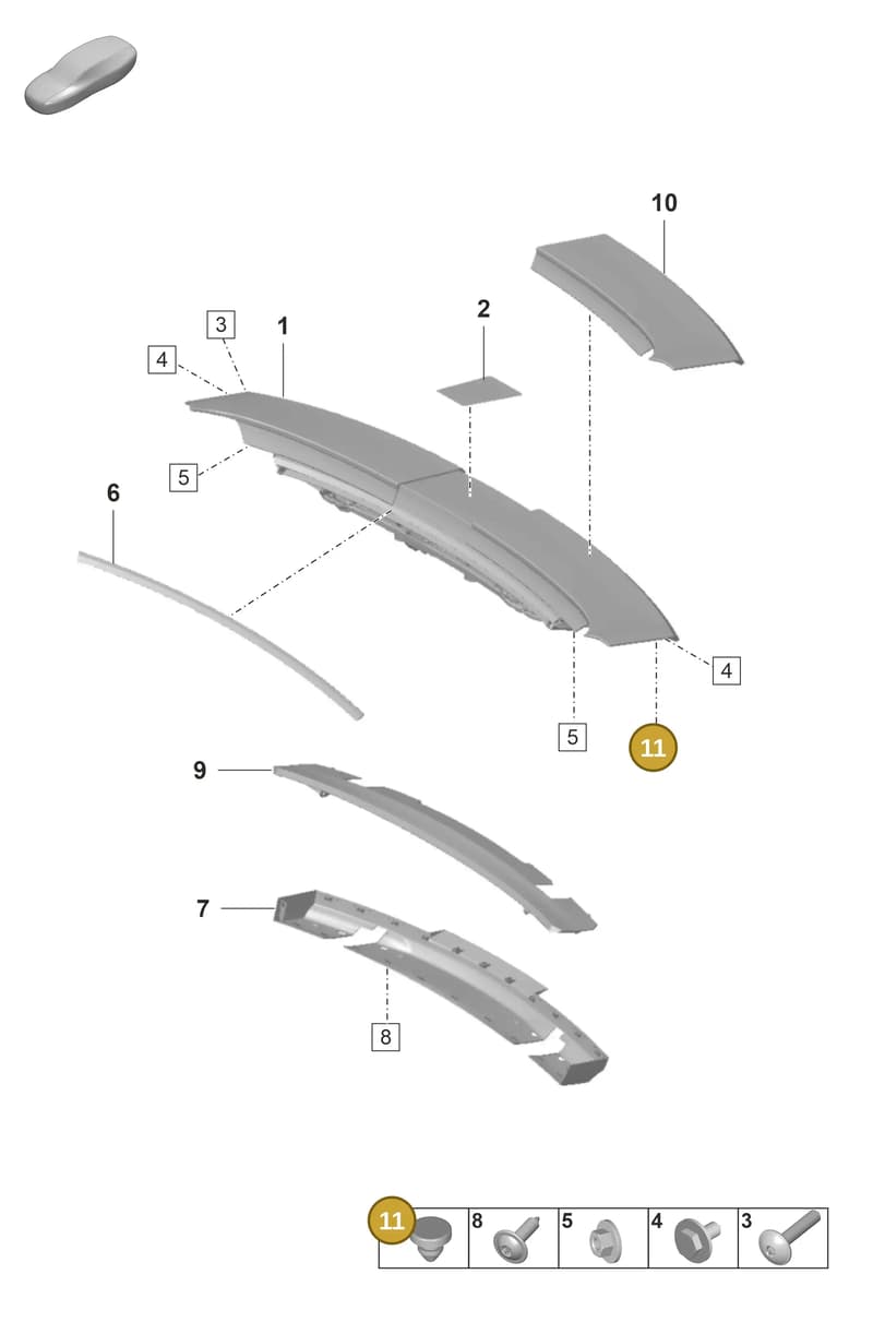 971853809 — Porsche Panamera (2020-2023) diagram p58803300, position 11