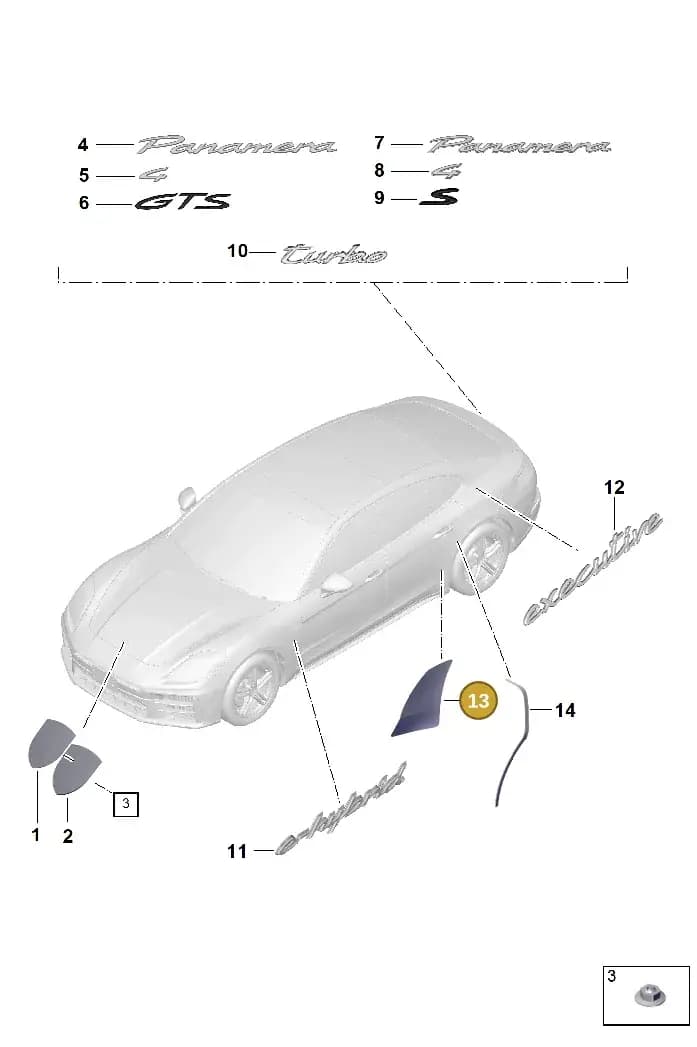 971853823 — Porsche Panamera (2023-2025) diagram p62810000, position 13
