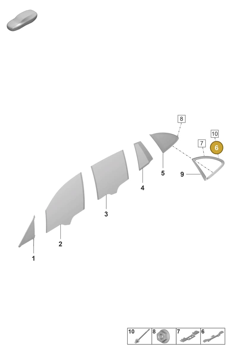 971853910 — Porsche Panamera (2020-2023) diagram p58805250, position 6