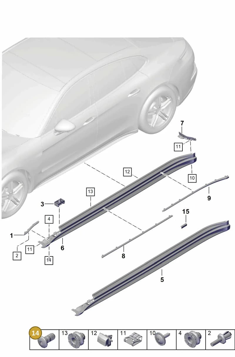 971854297 — Porsche Panamera (2023-2025) diagram p62810300, position 14