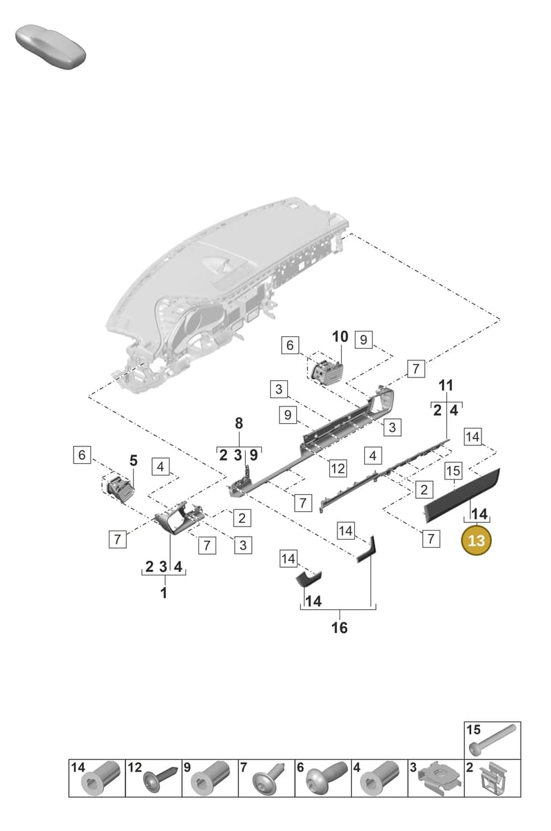 971854377NOR2 — Porsche Panamera (2020-2023) diagram p58809100, position 13