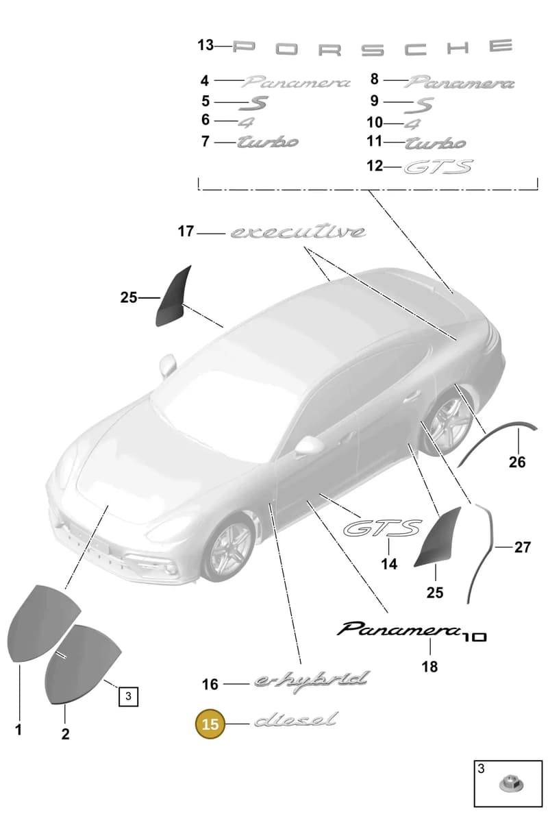 971854499 — Porsche Panamera (2016-2020) diagram p49810000, position 15