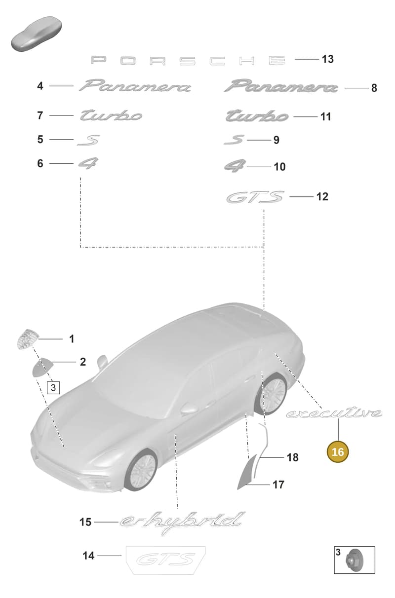 971854500B — Porsche Panamera (2020-2023) diagram p58810000, position 16