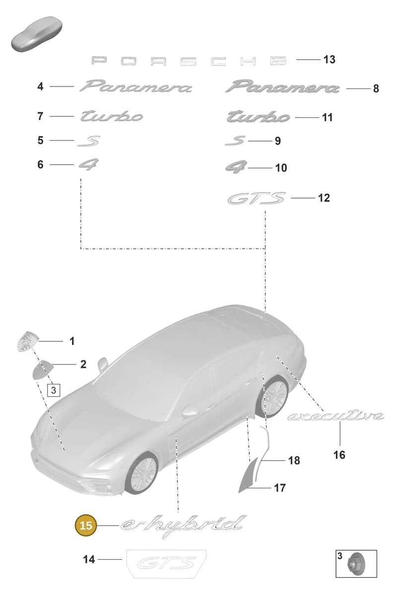 971854500D — Porsche Panamera (2020-2023) diagram p58810000, position 15
