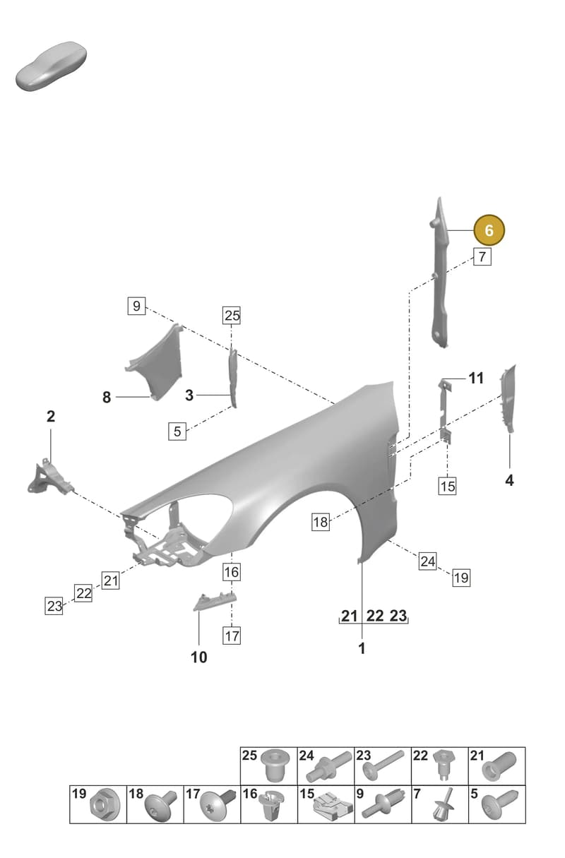 971854777OK1 — Porsche Panamera (2020-2023) diagram p58801400, position 6