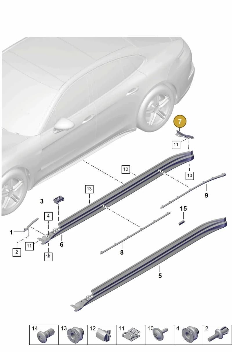 971854827AOK1 — Porsche Panamera (2023-) diagram p62810300, position 7