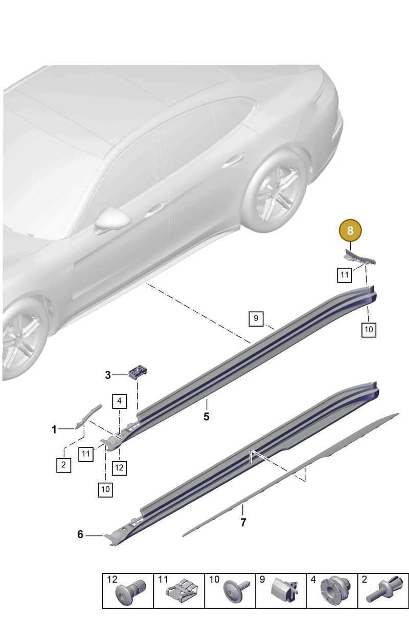 971854827AOK1 — Porsche Panamera (2023-) diagram p62810200, position 8