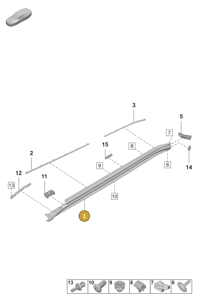971854884BG2X — Porsche Panamera (2020-2023) diagram p58810100, position 1