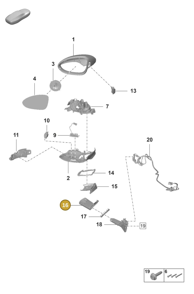 971857020041 — Porsche Panamera (2020-2023) diagram p58809500, position 16