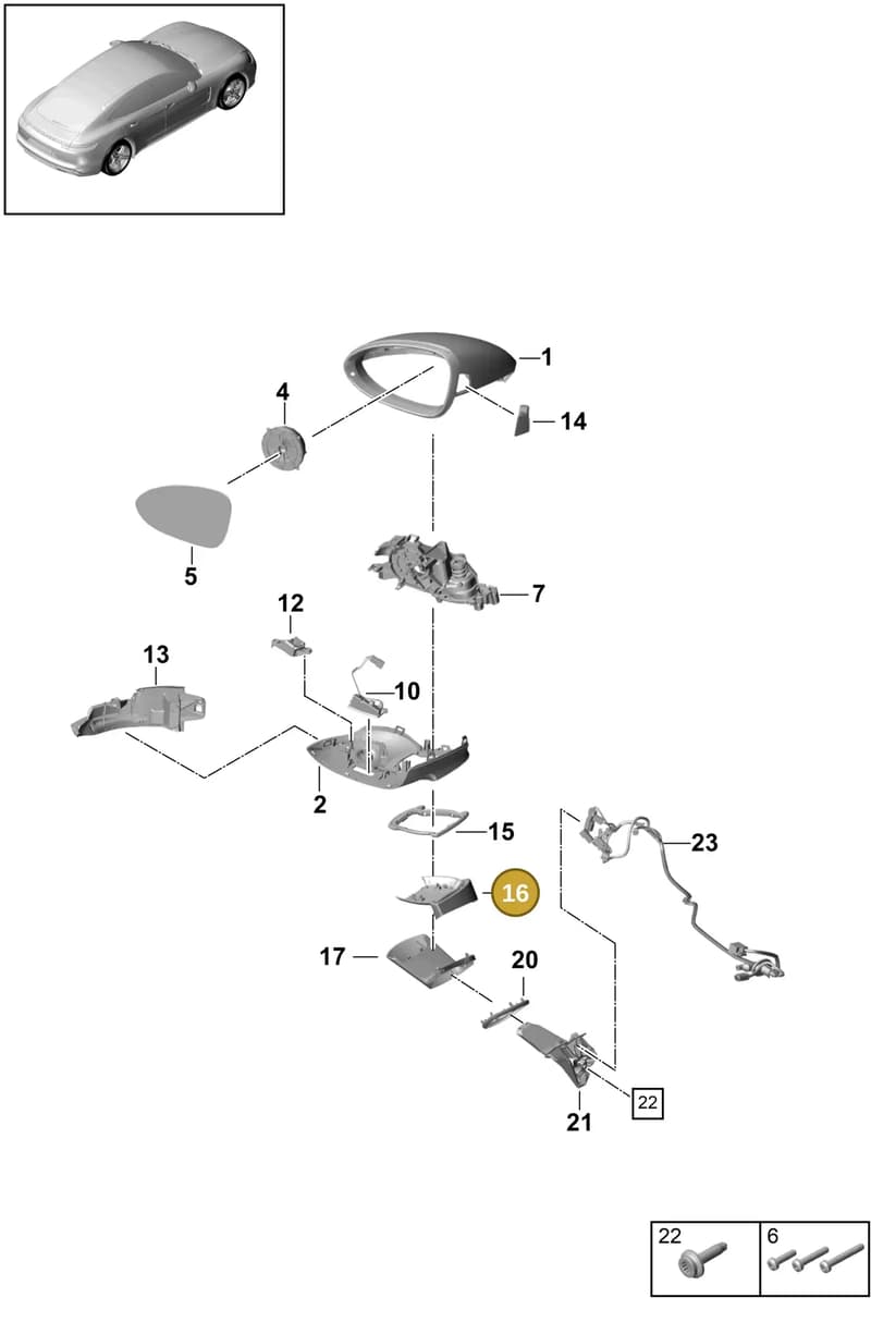 971857086041 — Porsche Panamera (2016-2020) diagram p49809050, position 16