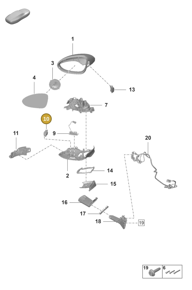 971857117 — Porsche Panamera (2020-2023) diagram p58809500, position 10