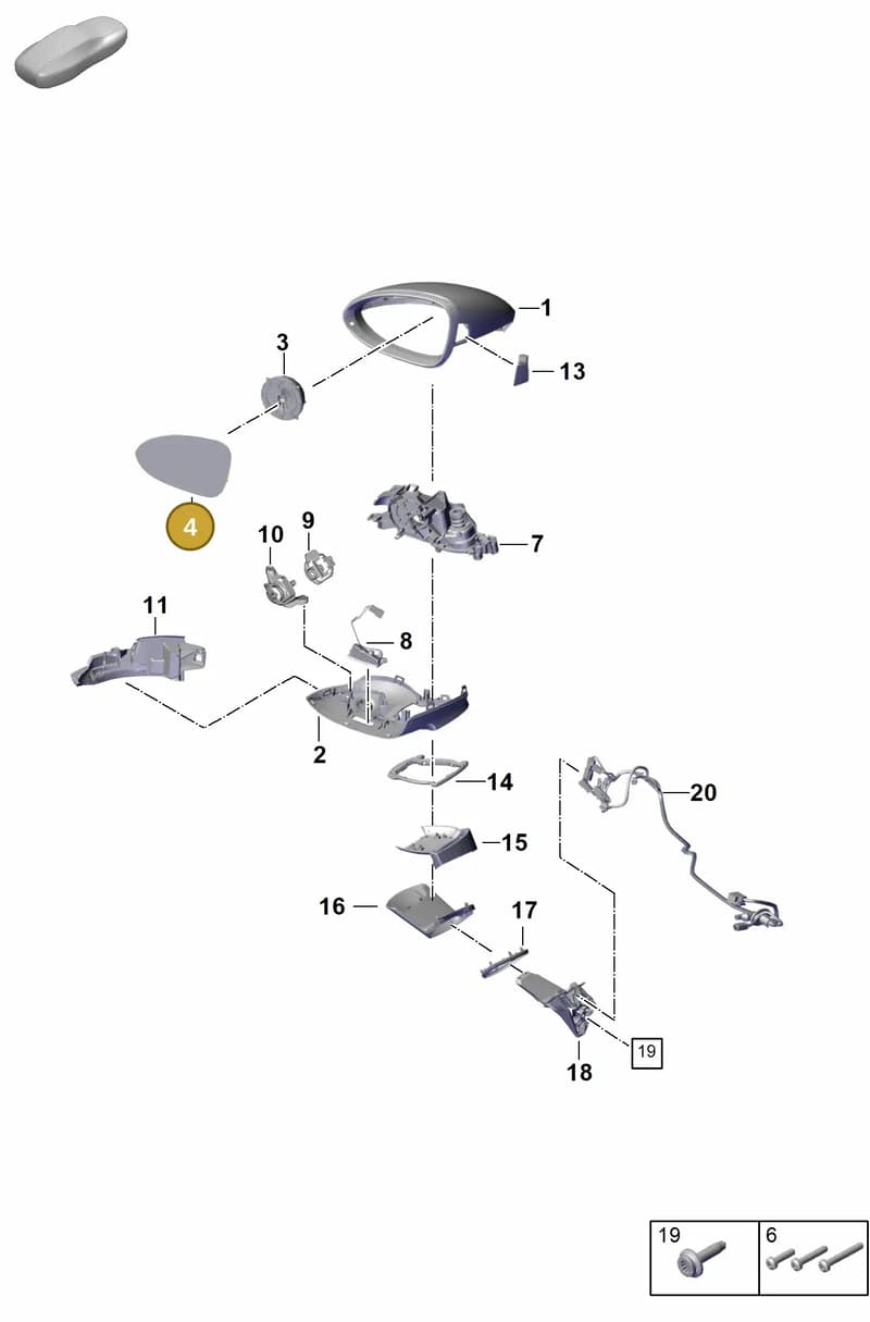 971857522G — Porsche Panamera (2023-2025) diagram p62809500, position 4