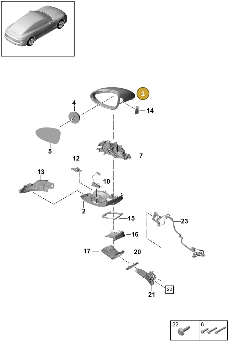 971857528BG2X — Porsche Panamera (2016-2020) diagram p49809050, position 1