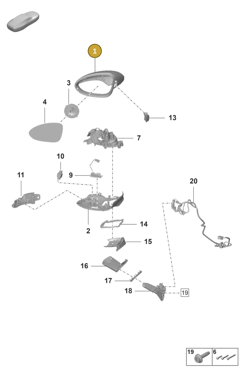 971857528CG2X — Porsche Panamera (2020-2023) diagram p58809500, position 1