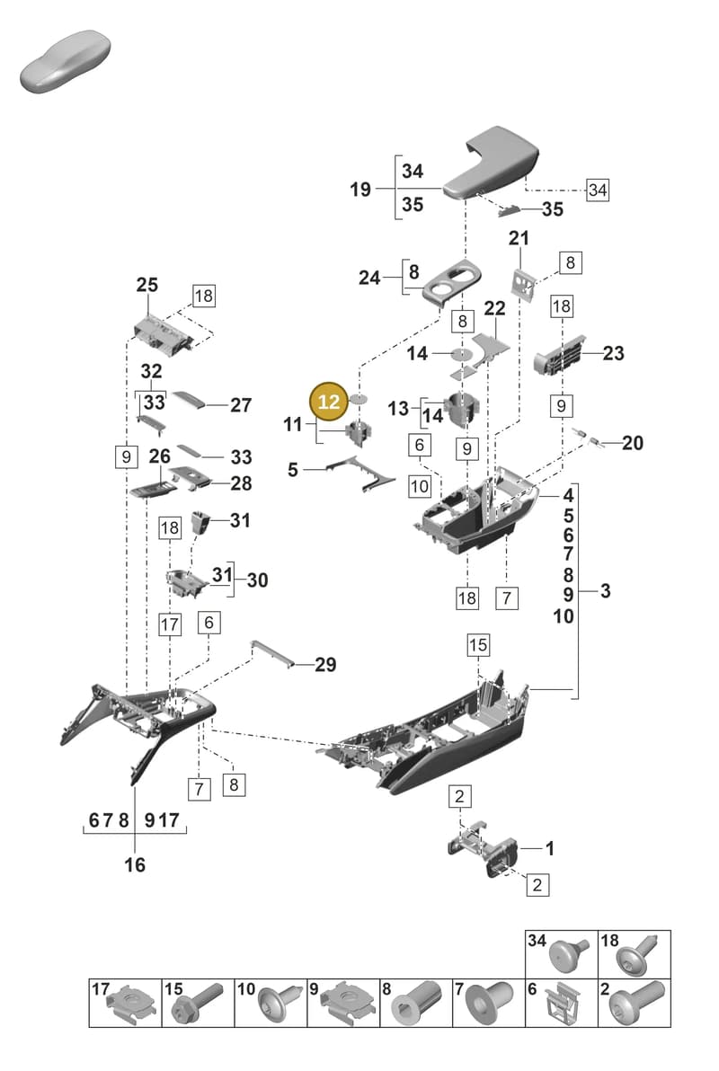 971857531 — Porsche Panamera (2020-2023) diagram p58809250, position 12