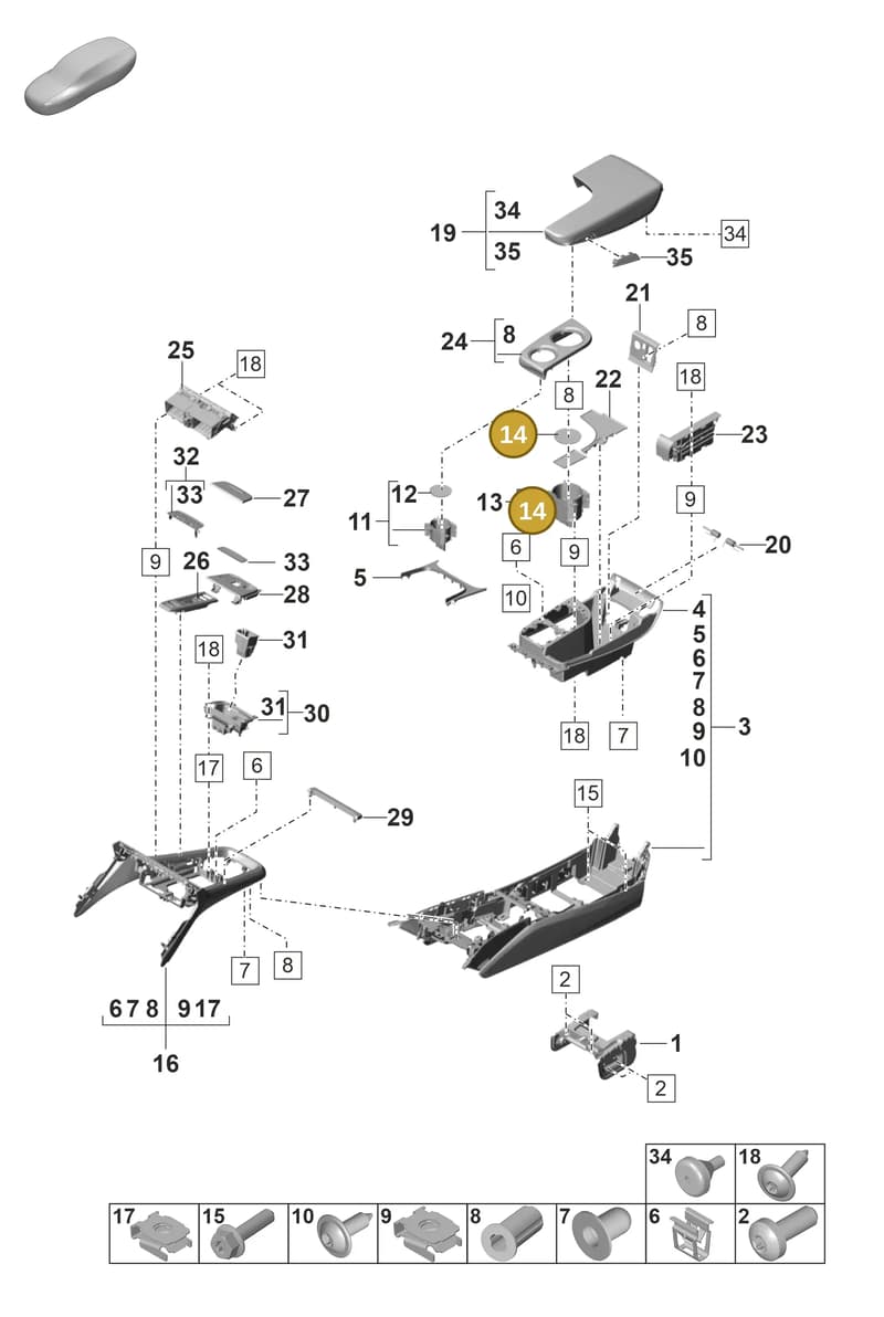 971857532 — Porsche Panamera (2020-2023) diagram p58809250, position 14