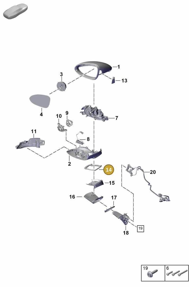 971857556B — Porsche Panamera (2023-2025) diagram p62809500, position 14