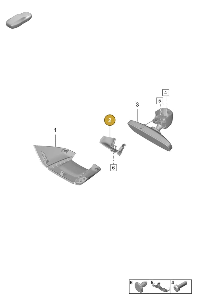 971857593A4PK — Porsche Panamera (2020-2023) diagram p58809600, position 2
