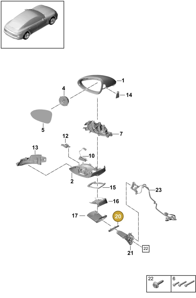 971857680 — Porsche Panamera (2016-2020) diagram p49809050, position 20