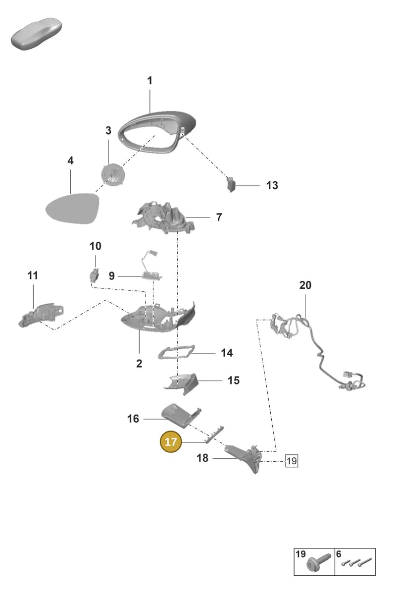 971857680 — Porsche Panamera (2020-2023) diagram p58809500, position 17