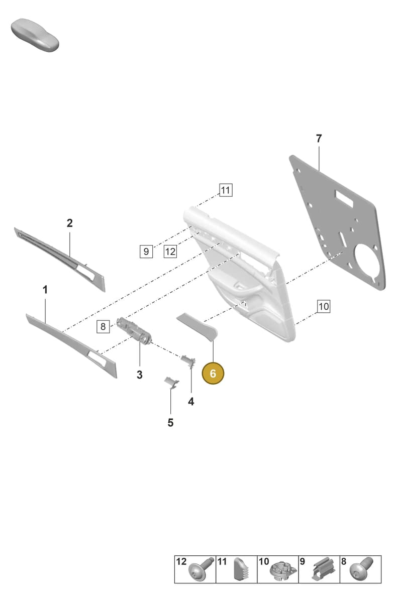 971858165 — Porsche Panamera (2020-2023) diagram p58808900, position 6