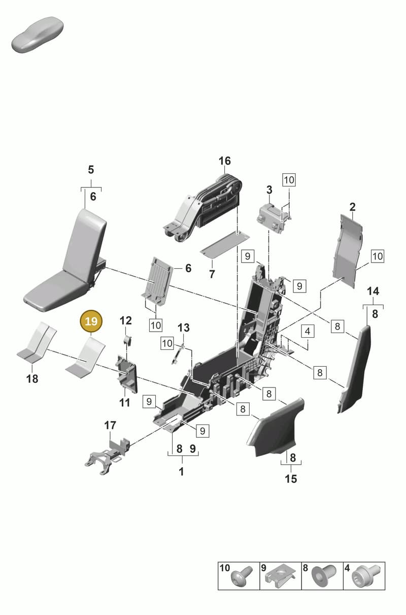 971858357ABOF4 — Porsche Panamera (2020-2023) diagram p58809350, position 19