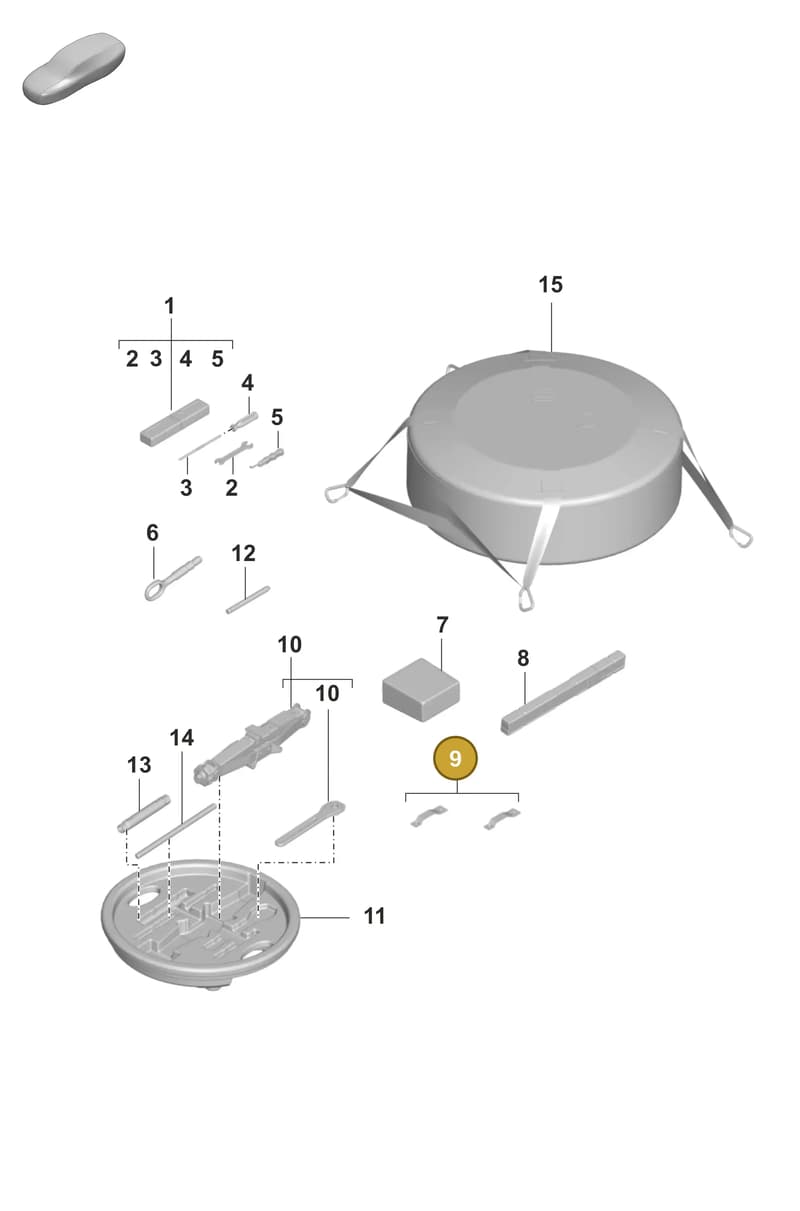 971860274 — Porsche Taycan Sport Turismo (2019-2024) diagram p56001000, position 9