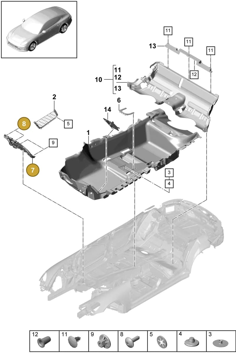 971861411C — Porsche Panamera (2016-2020) diagram p49807000, position 7+8