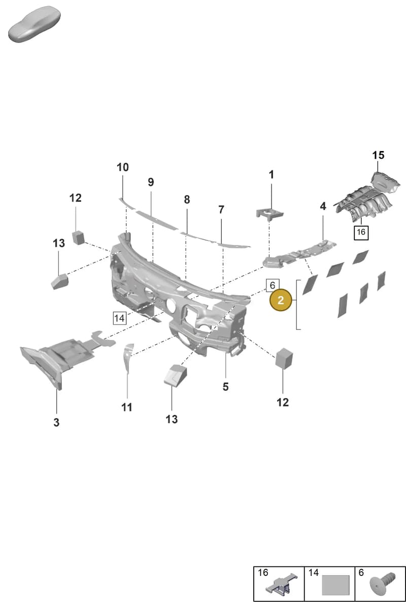 971863815 — Porsche Panamera (2020-2023) diagram p58807720, position 2