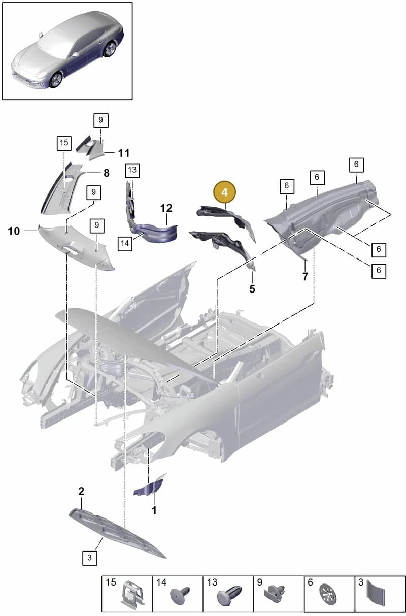 971863826 — Porsche Panamera (2016-2020) diagram p49807070, position 4