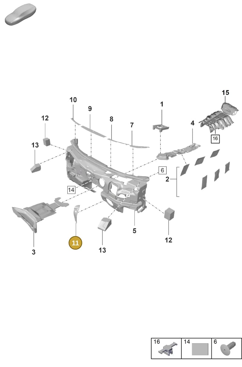 971863838 — Porsche Panamera (2020-2023) diagram p58807720, position 11