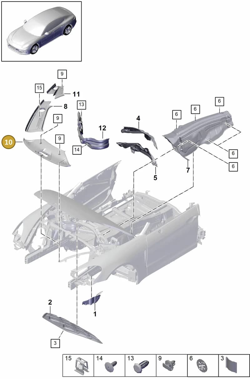 971863840 — Porsche Panamera (2016-2020) diagram p49807070, position 10