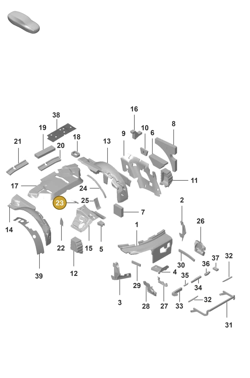 971863900 — Porsche 911 (2020-2022) diagram p53807800, position 23