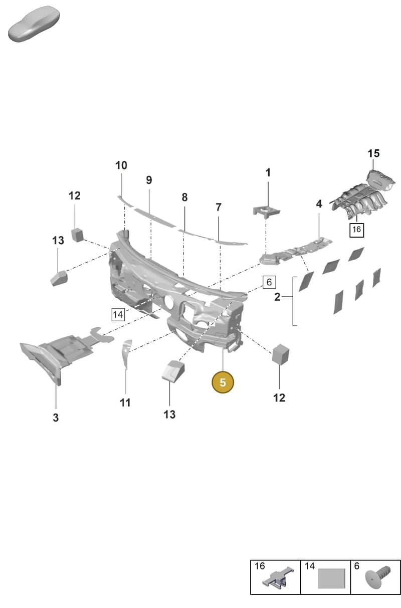 971863947E — Porsche Panamera (2020-2023) diagram p58807720, position 5