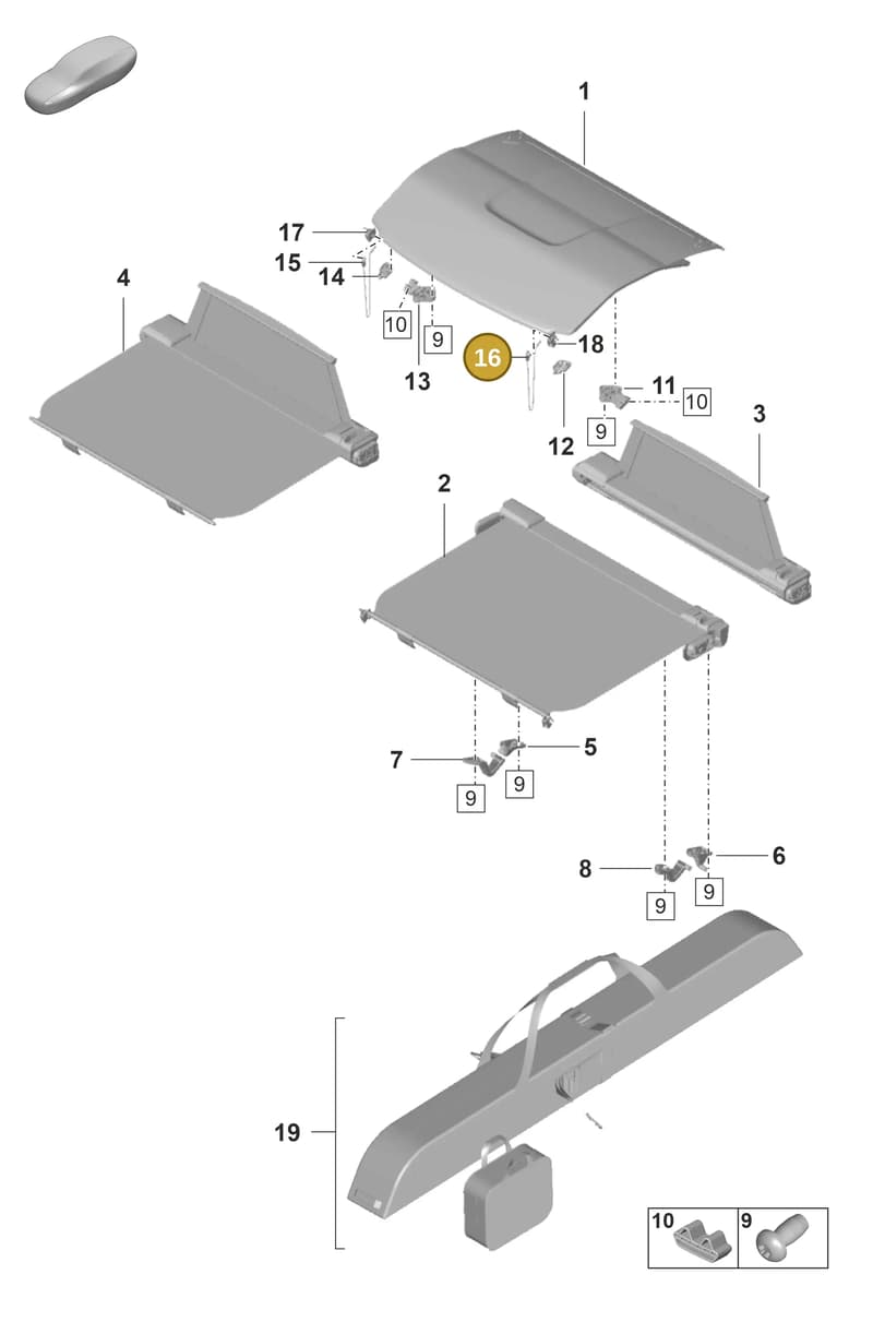9718640581E0 — Porsche Panamera (2023-) diagram p58807450, position 16
