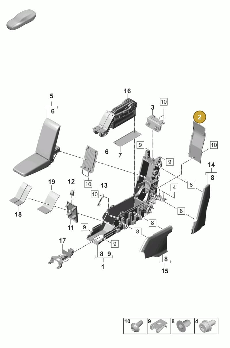 971864075OS1 — Porsche Panamera (2020-2023) diagram p58809350, position 2