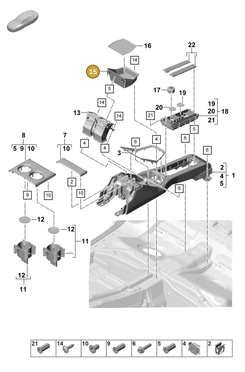 971864131C6N3 — Porsche Panamera (2020-2023) diagram p58809300, position 15