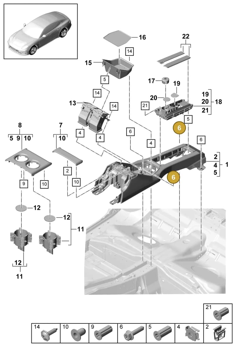 971864199 — Porsche Panamera (2016-2020) diagram p49809030, position 6