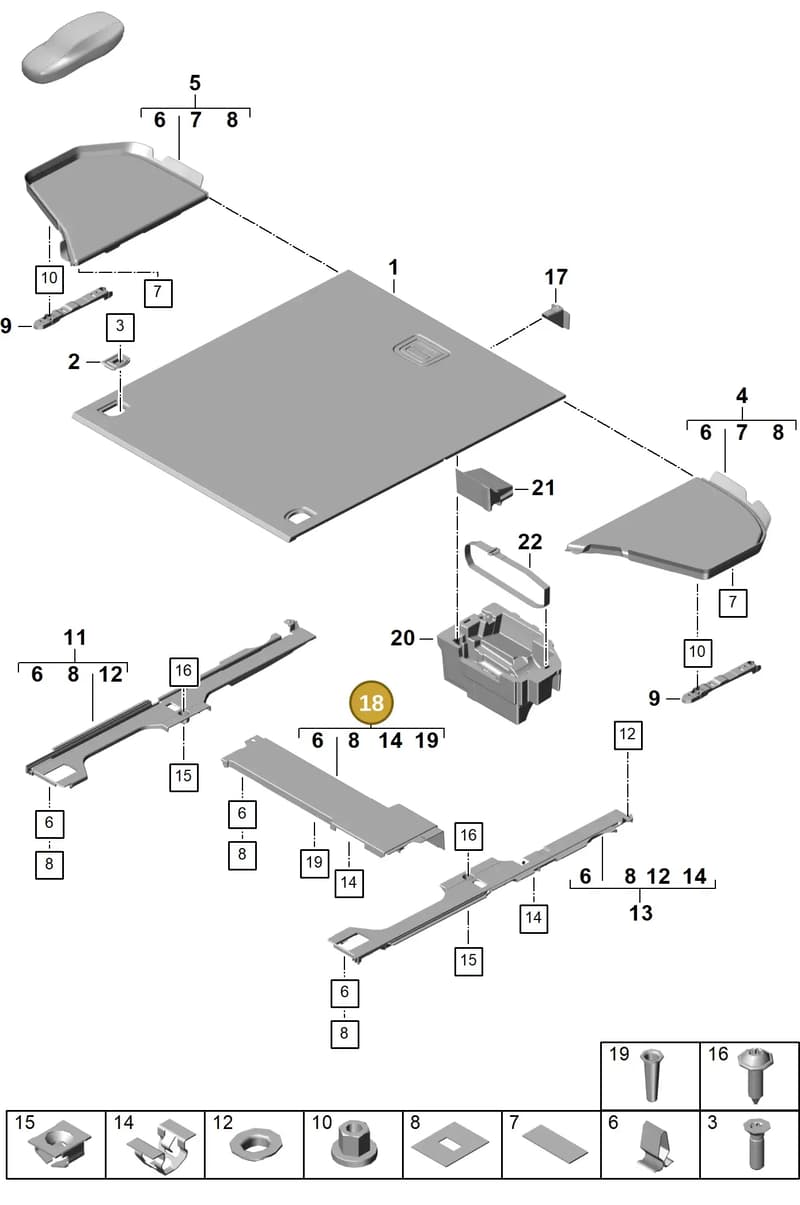 971864599B1E0 — Porsche Panamera (2023-) diagram p62807600, position 18