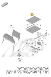 971864769OK2 Porsche Underlay Mat for Luggage Compartment (Agate Grey OK2)