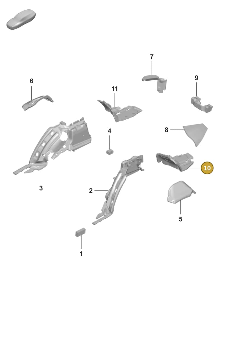 971864785A — Porsche Panamera (2020-2023) diagram p58807760, position 10