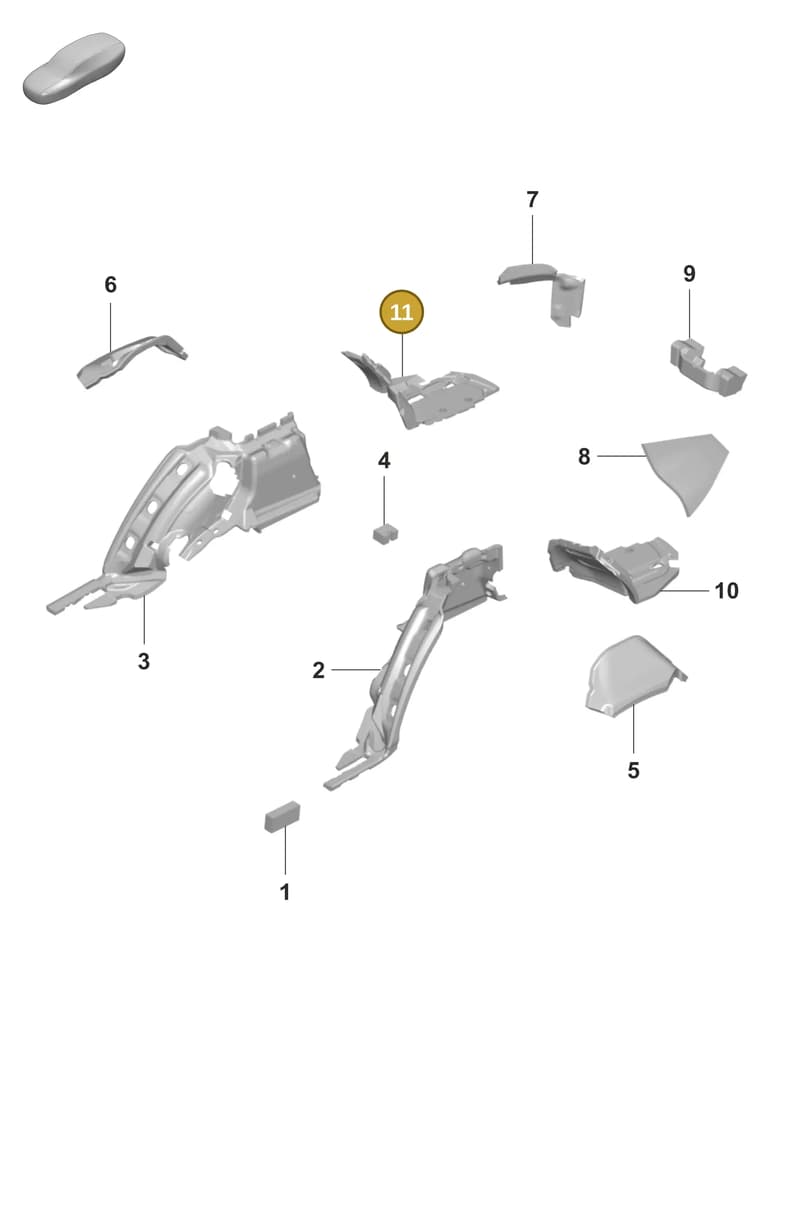 971864786A — Porsche Panamera (2020-2023) diagram p58807760, position 11